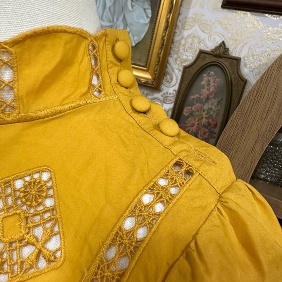 Free People Yellow Women's Top size Small - Picture 6 of 9